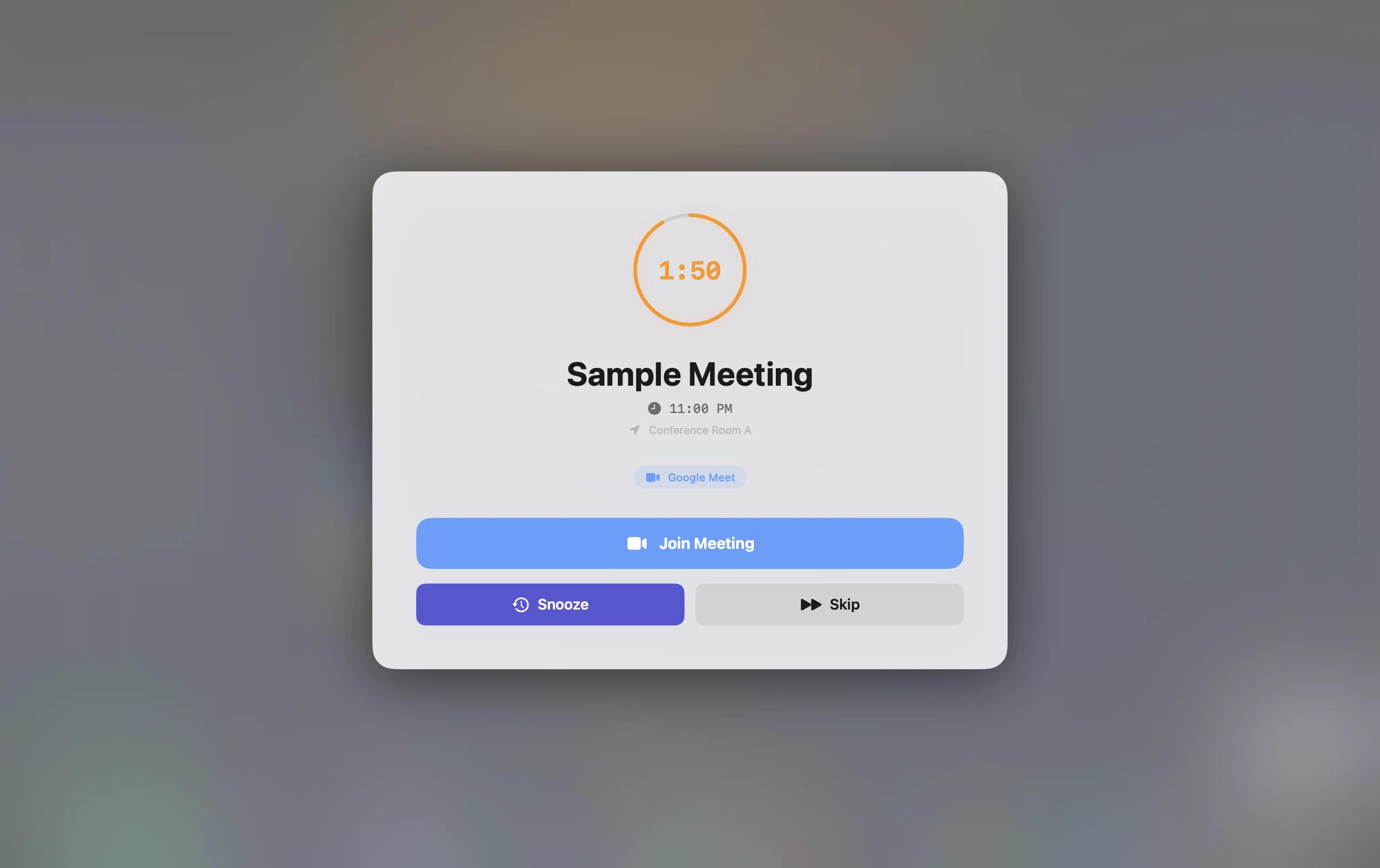 NeverMiss app screenshot