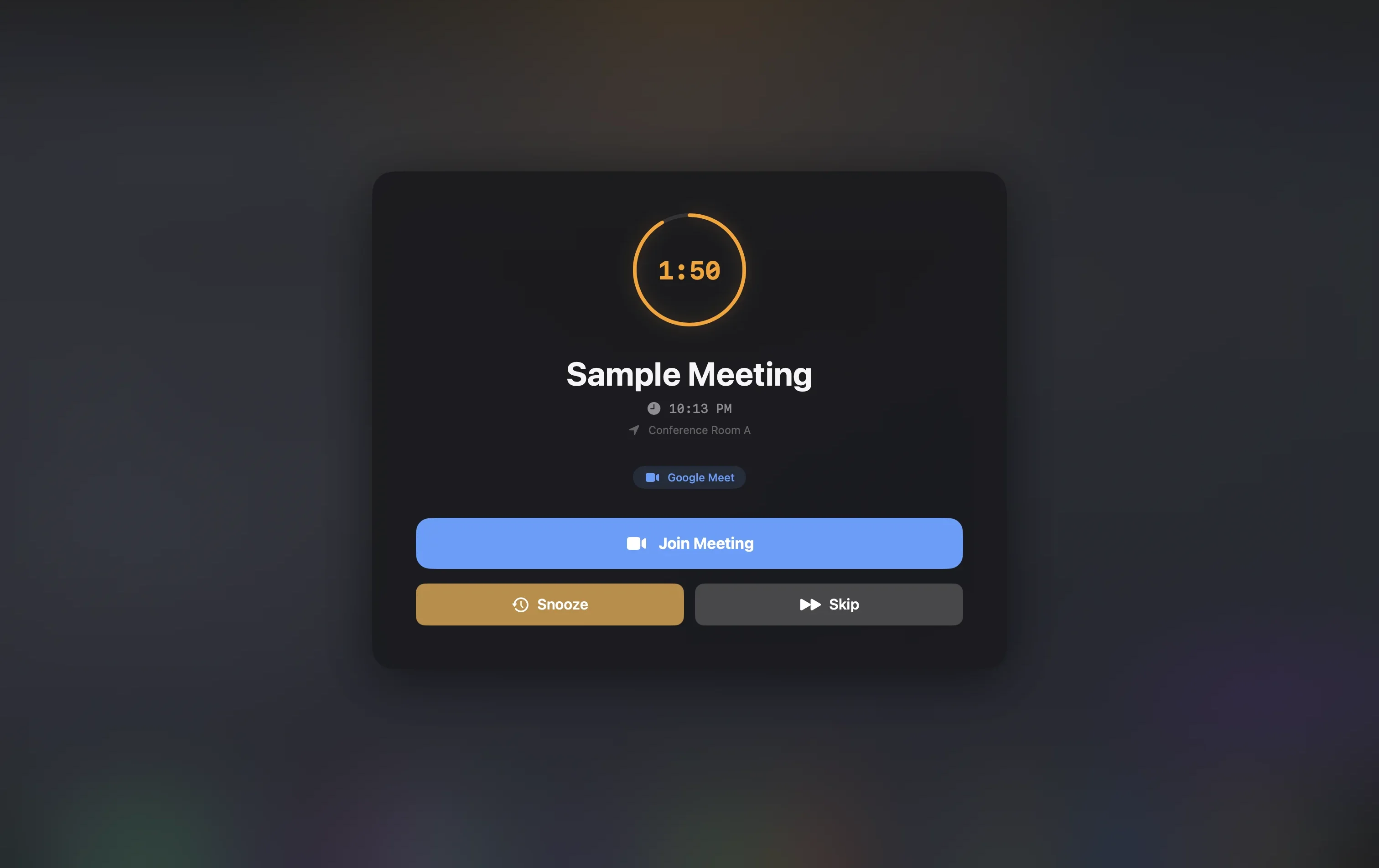 NeverMiss app screenshot